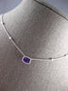 1.01CT DIAMOND & AAA AMETHYST 14KT WHITE GOLD CUSHION & ROUND FILIGREE NECKLACE