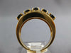 WIDE 2.05CT DIAMOND & AAA SAPPHIRE 14K YELLOW GOLD OVAL 5 STONE ANNIVERSARY RING