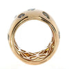 LARGE 2.04CT MULTI COLOR DIAMOND 18KT ROSE GOLD 3D MULTI SHAPE ANNIVERSARY RING