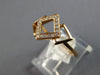 ESTATE .10CT DIAMOND 14KT ROSE GOLD 3D CLASSIC ROUND GEOMETRICAL FUN LOVE RING