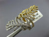 ESTATE EXTRA LARGE 2.13CT DIAMOND 18KT TWO TONE GOLD MULTI LEAF CRISS CROSS RING