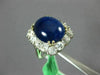 ANTIQUE EXTRA LARGE 15.23CT ROSE CUT DIAMOND & AAA SAPPHIRE PLATINUM HALO RING