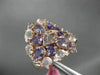 ESTATE 5.0CT AAA AMETHYST TANZANITE & PINK QUARTZ 14KT ROSE GOLD FILIGREE RING
