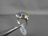 ESTATE 9.65CTW WIDE MULTI COLOR STONES 14KT WHITE GOLD RING