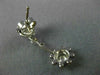 ESTATE .52CT DIAMOND 14K WHITE GOLD 3D DANGLE STUD STAR HANGING EARRINGS #15423