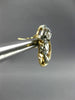 ANTIQUE OLD EURO MINE DIAMOND 14KT 2 TONE GOLD FILIGREE MUSIC EARRINGS #20123