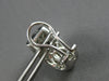 LARGE 2.35CT DIAMOND 18KT WHITE GOLD ROUND & PRINCESS INVISIBLE EARRINGS #27715