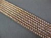 ESTATE WIDE 12.40CT PINK DIAMOND 18K ROSE GOLD CLASSIC MULTI ROW TENNIS BRACELET