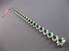 7.04CT DIAMOND & AAA EMERALD 18KT 2 TONE GOLD PEAR SHAPE & ROUND TENNIS BRACELET