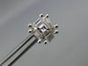 .46CT DIAMOND 18KT WHITE GOLD 3D ROUND & BAGUETTE INVISIBLE SQUARE STUD EARRINGS