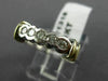 ESTATE .4CT DIAMOND 14K TWO TONE GOLD SEMI BEZEL WEDDING ANNIVERSARY RING #21318