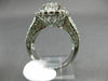 ESTATE LARGE 1.50CT DIAMOND 14KT WHITE GOLD 3D FILIGREE MARQUISE CLUSTER RING FG