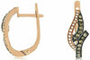 .35CT WHITE & CHOCOLATE FANCY DIAMOND 14K ROSE GOLD CRISS CROSS HANGING EARRINGS