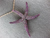 ESTATE EXTRA LARGE 3.75CT AAA PINK SAPPHIRE 18KT ROSE GOLD STAR FISH FUN PENDANT