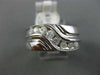 ESTATE WIDE .50CT DIAMOND 14KT WHITE GOLD 3D EIGHT STONE WAVE INFINITY MENS RING