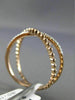 ESTATE .10CT DIAMOND 14KT WHITE & ROSE GOLD X LOVE MILGRAIN BEAD RING F/G VSSI