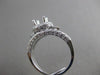 ESTATE .78CT DIAMOND 14K WHITE GOLD PAVE HALO SEMI MOUNT ENGAGEMENT RING #21349