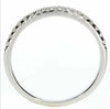 ESTATE .19CT DIAMOND 18KT WHITE GOLD 3D SEMI ETERNITY WEDDING ANNIVERSARY RING