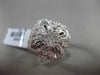 ANTIQUE LARGE 1.07CT DIAMOND 18KT WHITE GOLD SQUARE FILIGREE FLORAL CLUSTER RING