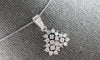 ESTATE .7CT DIAMOND 14KT WHITE GOLD TRIANGULAR TRILLION FLOATING PENDANT #27651