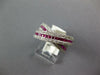 2.04CT DIAMOND & AAA RUBY 14KT WHITE GOLD 3D PRINCESS & ROUND INFINITY LOVE RING