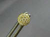 ESTATE SMALL .22CT DIAMOND 18KT YELLOW GOLD 3D ROUND CLUSTER PAVE STUD EARRINGS
