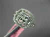 WIDE .78CT DIAMOND 18KT WHITE GOLD 3D ROUND & ASSHER SQUARE HALO ENGAGEMENT RING