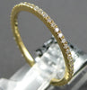 ESTATE .30CT DIAMOND 18K YELLOW GOLD 1MM ROUND ETERNITY WEDDING ANNIVERSARY RING