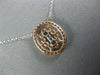 ESTATE .41CT DIAMOND 14KT WHITE AND ROSE GOLD 3D OVAL BY THE YARD LOVE PENDANT