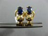 ESTATE 1.46CT DIAMOND & SAPPHIRE 14KT WHITE GOLD ETOILE CLIP ON HANGING EARRINGS