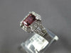 WIDE 1.93CT DIAMOND & AAA TOURMALINE 14KT WHITE GOLD EMERALD CUT ENGAGEMENT RING