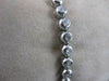 ESTATE 3.0CT ROUND DIAMOND 14K WHITE GOLD 3D CLASSIC BEZEL TENNIS BRACELET 11017