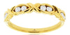 ESTATE .25CT DIAMOND 14KT YELLOW GOLD 3D ROUND XO FUN LOVE RING