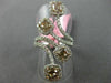 LARGE 3.0CT WHITE & CHOCOLATE FANCY DIAMOND 18KT WHITE GOLD 3D HALO SQUARE RING