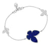 ESTATE 5.0CT AAA LAPIS 18KT WHITE GOLD 3D BUTTERFLY BY THE YARD LOVE BRACELET