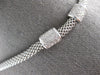 .75CT DIAMOND 14KT WHITE GOLD 3D SQUARE BY THE YARD MESH ITALIAN FUN NECKLACE