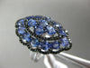 ESTATE LARGE 6.37CT BLACK DIAMOND & TANZANITE 14K WHITE GOLD MARQUISE SHAPE RING