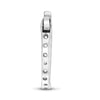 ESTATE .50CT DIAMOND 14KT WHITE GOLD 3D CLASSIC INSIDE OUT HOOP HANGING EARRINGS