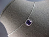 .97CT DIAMOND & AAA AMETHYST 14K WHITE GOLD CUSHION & ROUND SQUARE LOVE NECKLACE