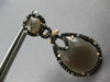 12.94CT WHITE & BLACK DIAMOND & AAA SMOKEY TOPAZ 14KT ROSE GOLD HANGING EARRINGS