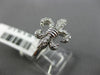 ESTATE WIDE .26CT DIAMOND 14KT WHITE GOLD 3D FLEUR DE LIS PAVE FILIGREE FUN RING
