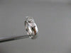 ESTATE DIAMOND 14K WHITE GOLD 3 STONE BEZEL ROUND ENGAGEMENT RING 5MM WIDE 20724
