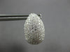 LARGE 2.81CT DIAMOND 18K WHITE GOLD MULTI ROW DOME SHAPE HUGGIE HANGING EARRINGS