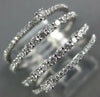 ESTATE WIDE .86CT DIAMOND 18KT WHITE GOLD OPEN MULTI ROW SEMI ETERNITY FUN RING