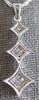 .60CT DIAMOND 14KT WHITE GOLD PRINCESS INVISIBLE SQUARE GEOMETRICAL LOVE PENDANT