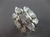 ESTATE EXTRA LARGE 2.12CT DIAMOND 18KT WHITE GOLD MULTI SHAPE SQUARE FLORAL RING
