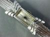 ESTATE ART DECO CORTINA DIAMOND 14K WHITE GOLD 3D RECTANGULAR SWISS WATCH #20920