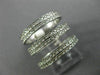 ESTATE LARGE 1.20CT DIAMOND 14KT WHITE GOLD 3D ETERNITY THREE ROW FUN LOVE RING