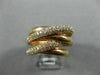 ESTATE WIDE 1.03CT DIAMOND 14KT ROSE GOLD 3D CLASSIC MULTI ROW ANNIVERSARY RING