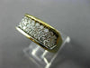 ESTATE WIDE .93CT DIAMOND 18K WHITE & YELLOW GOLD THREE ROW RECTANGULAR RING 138